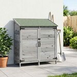 vidaXL Abri de jardin Gris 106 5 x 56 x 113 5 cm Bois de Sapin Massif