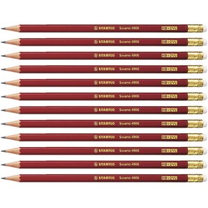 Crayon Papier Swano bout gomme HB x 12 STABILO