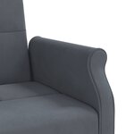 vidaXL Canapé-lit avec coussins gris foncé velours