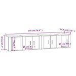 vidaXL Ensemble de meubles TV 4 Pièces Chêne fumé Bois d'ingénierie
