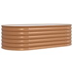 vidaXL Jardin Surélevé Marron avec Aspect Bois 160x80x44 cm Acier