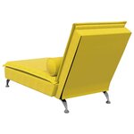 vidaXL Chaise longue de massage avec traversin jaune velours
