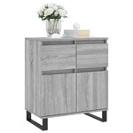 vidaXL Buffet Sonoma gris 60x35x70 cm Bois d'ingénierie