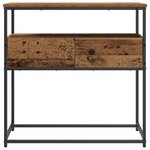 Table Console vidaXL Bois Ancien 75x40x75 cm en Bois et Acier