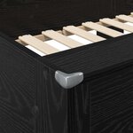 vidaXL Lit Superposé pour Enfants Chêne noir 80 x 200 cm