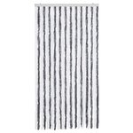 vidaXL Moustiquaire Gris et blanc 100x220 cm Chenille