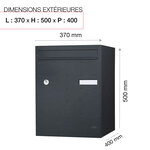 Boite à colis Atout 1 porte Noir Sablé RAL 2100MS