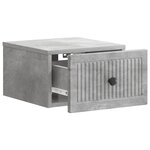 vidaXL Cabinet de chevet mural Gris béton 33 x 34 5 x 20 cm
