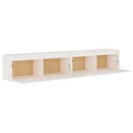 vidaXL Armoires murales 2 Pièces Blanc 100x30x35 cm Bois de pin massif