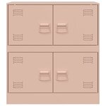vidaXL Buffet rose 67x39x73 cm acier