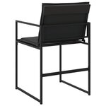 vidaXL Chaises de jardin et coussins lot de 4 noir acier et textilène