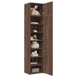 vidaXL Armoire de rangement mince chêne marron 50x42 5x225 cm