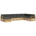 vidaXL Ensemble de canapés d'extérieur 8 pc Blanc et anthracite