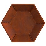 vidaXL Brasero Rouillé 100 x 100 x 28 cm