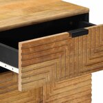 vidaXL Table de chevet marron 50x33x60 cm bois de manguier massif