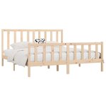 vidaXL Cadre de lit sans matelas 200x200 cm bois massif
