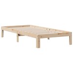 vidaXL Lit bibliothèque sans matelas 90x190 cm bois de pin massif