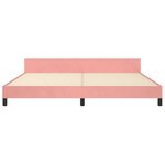 vidaXL Cadre de lit sans matelas rose 200x200 cm velours