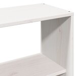 vidaXL Tête de lit avec rangement blanc 160 cm bois massif de pin