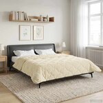 vidaXL Couette d'été 220 x 260 cm Été Crème Respirant