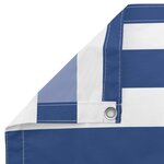 vidaXL Écran de balcon Bleu et Blanc 110 x 700 cm Tissu Oxford