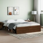vidaXL Cadre de lit chêne marron 140x190 cm