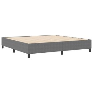 vidaXL Lit à ressorts Gris clair 200 x 200 cm Tissu en velours côtelé