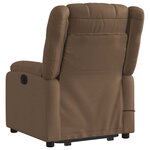 vidaXL Fauteuil inclinable de massage électrique Marron Tissu