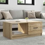 vidaXL Table basse Chêne Sonoma 90 x 50 x 37 cm Bois d'ingénierie