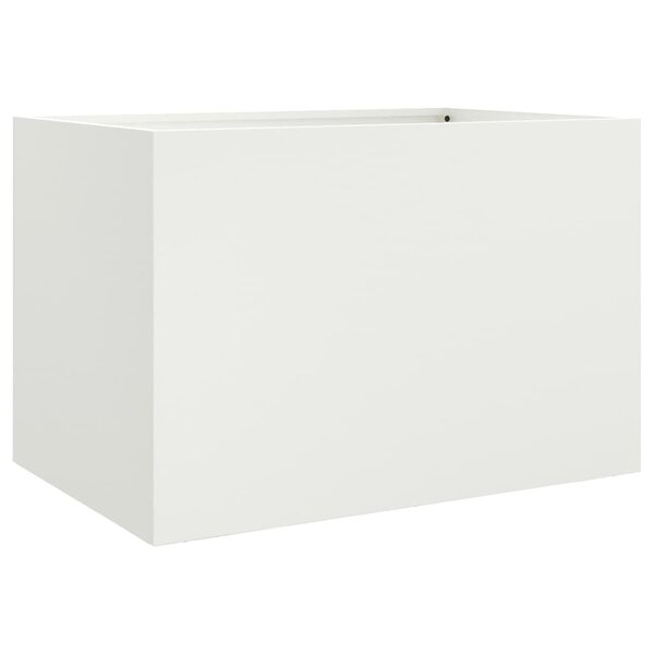 vidaXL Jardinière blanc 62x40x39 cm acier laminé à froid