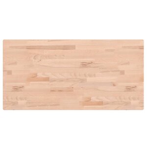 vidaXL Dessus de table 80x40x1 5 cm rectangulaire bois massif de hêtre