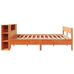 vidaXL Lit bibliothèque sans matelas cire marron 180x200 cm pin massif