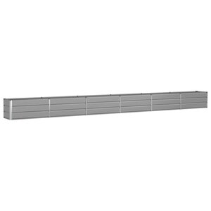 vidaXL Jardinière Gris clair 480 x 50 x 45 cm Acier galvanisé