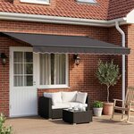 vidaXL Auvent rétractable électrique Anthracite 5 × 3 5 m