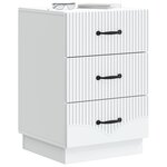 vidaXL Cabinet de chevet Blanc 43 x 41 x 63 5 cm Bois d'ingénierie