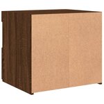 vidaXL Table de chevet avec lumières LED chêne marron 50x40x45 cm