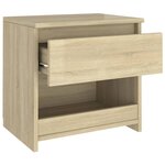 vidaXL Tables de chevet 2 Pièces Chêne sonoma 40x30x39 cm Aggloméré