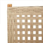 vidaXL Chaises inclinables de jardin lot de 8 beige rotin bois massif