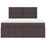 vidaXL Sommier à lattes de lit avec matelas Marron foncé 180x200 cm