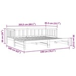 vidaXL Lit coulissant 2x(90x190) cm Bois de pin massif