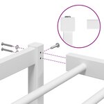 vidaXL Cadre de lit métal sans matelas blanc 100x200 cm