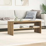 vidaXL Meuble TV chêne artisanal 100x40x40 cm bois d'ingénierie