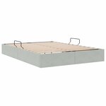 vidaXL Cadre de lit ottoman Gris clair 140 x 190 cm Velours