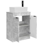 vidaXL Meuble de salle de bain avec évier Gris béton 54 x 35 x 83 cm