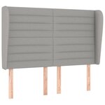 vidaXL Sommier à lattes de lit avec matelas Gris clair 140x190cm Tissu
