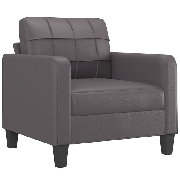 vidaXL Fauteuil Gris 60 cm Similicuir