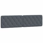 vidaXL Lit avec matelas gris foncé 200x200 cm velours