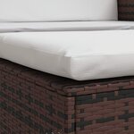 vidaXL Canapé de jardin Résine tressée Marron