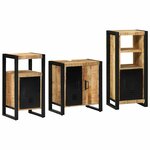 vidaXL Ensemble de mobilier de salle de bain avec étagère 3 Pièces