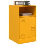 vidaXL Tables de chevet 2 Pièces jaune moutarde 34 5x39x62 cm acier